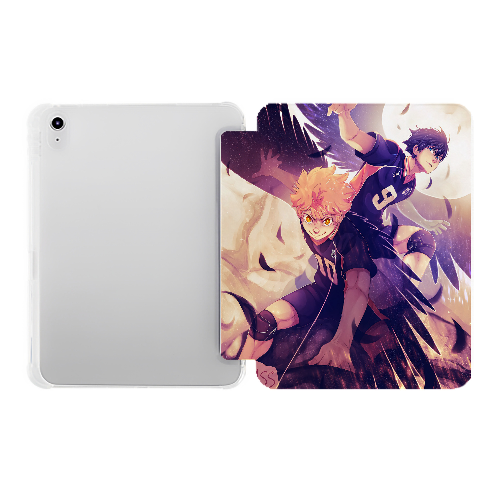 （画像用） ハイキュー!! Haikyu!! IPad ケース ペン収納付き 三つ折りスタンド PUレザー×シリコン 対応機種9.5/10.5/10.9インチ